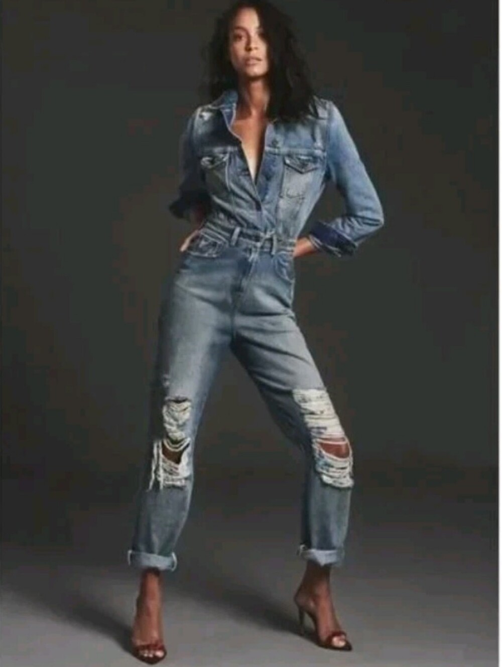 Retrofete Distressed Deinm Jumspuit NWT Retail $595-Med-revolve-rara-wang-lang